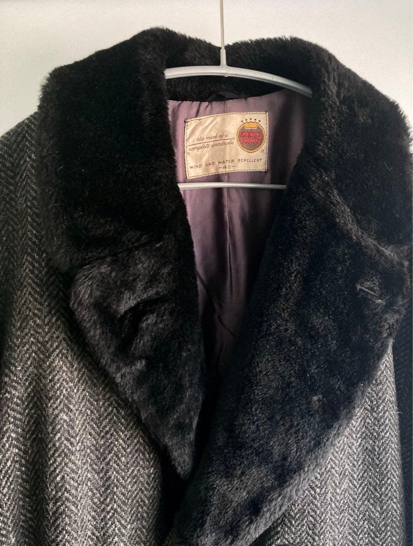 ジャケット・アウター 60s Vintage Heavy Tweed Wool Gang Coat