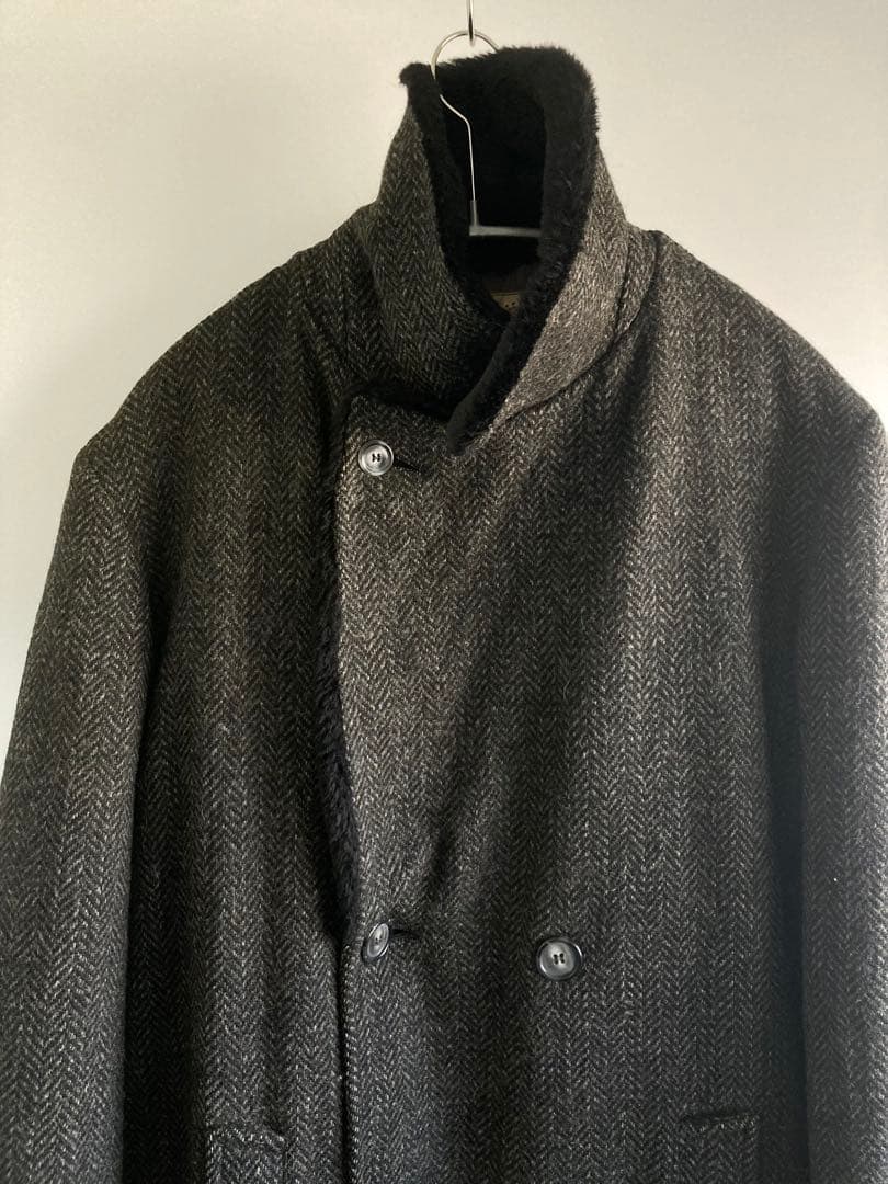 ジャケット・アウター 60s Vintage Heavy Tweed Wool Gang Coat