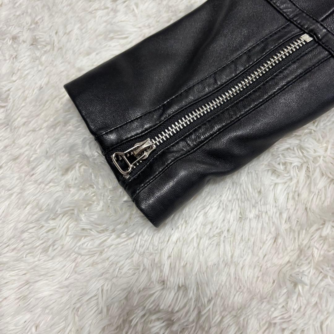 【美品】 DOMA ダブルライダース レザー ムートン レディース ブラック