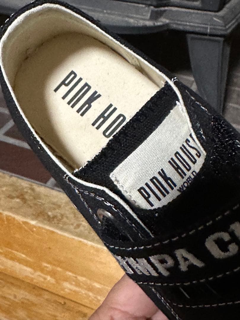 PINK HOUSE ベルクロスニーカー ブラック