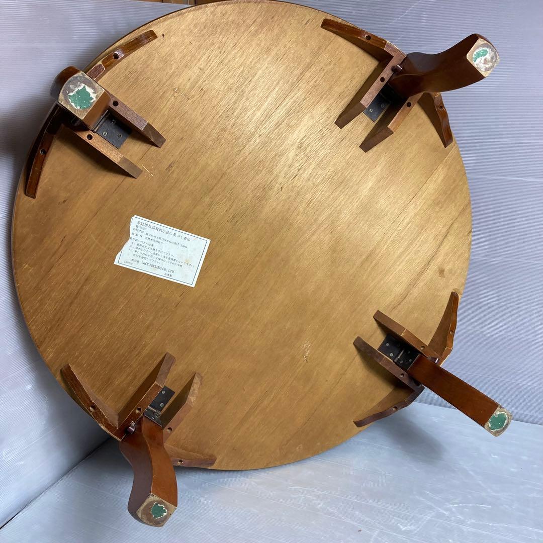 レトロ　ちゃぶ台　木製　折りたたみ　90センチ