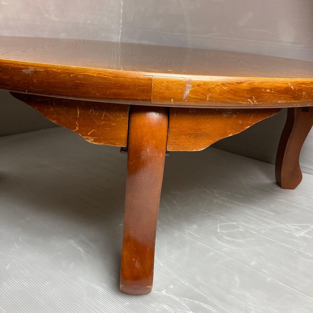 レトロ　ちゃぶ台　木製　折りたたみ　90センチ