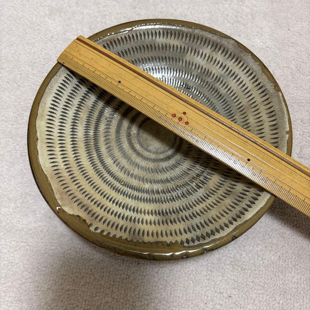 小鹿田焼　飛び鉋　中皿