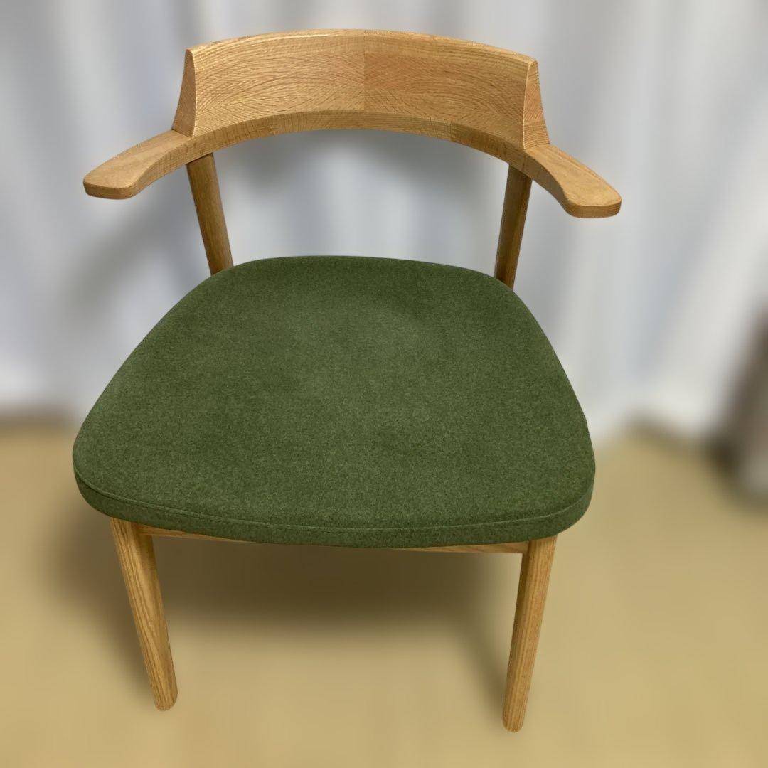 【美品】 ナガノインテリア アームチェア KC355-1W