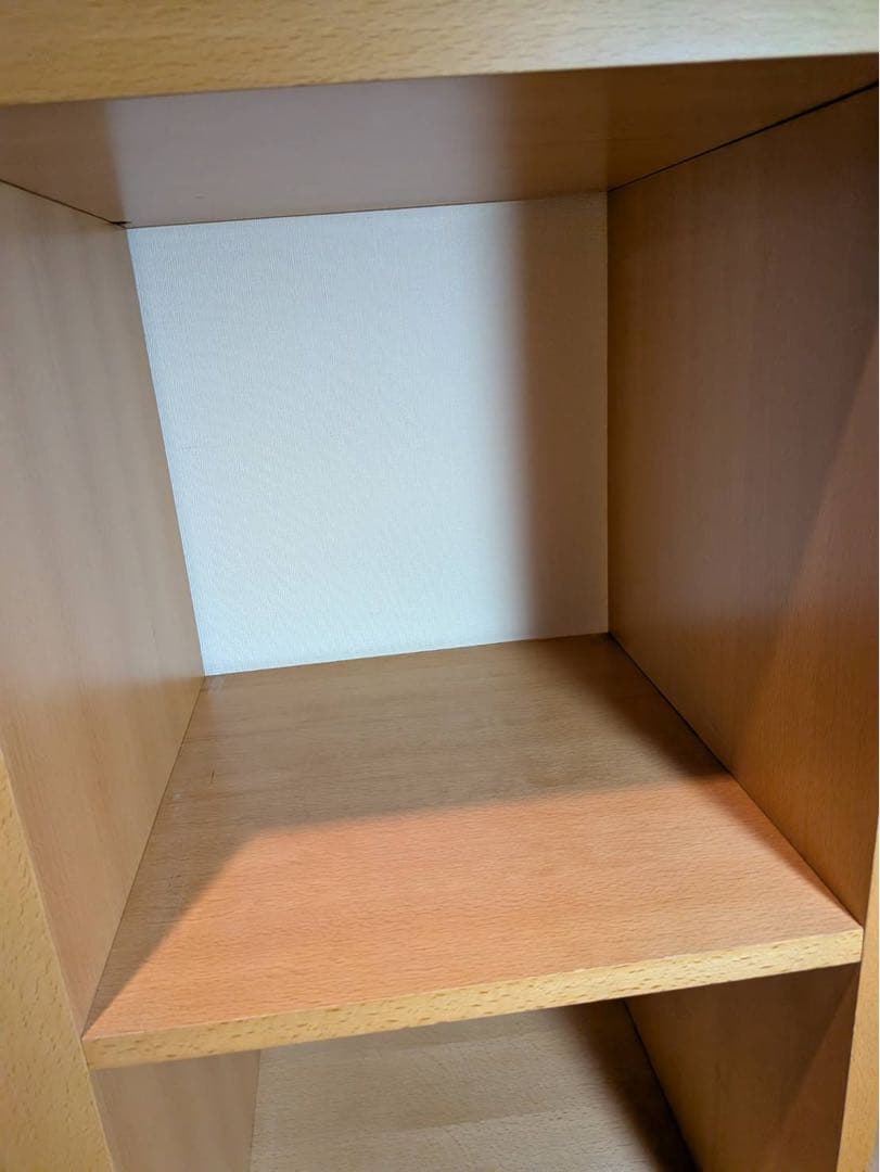 ■送料込■無印良品 オープンシェルフ 木製棚 スタッキング 収納カゴ付きラタン