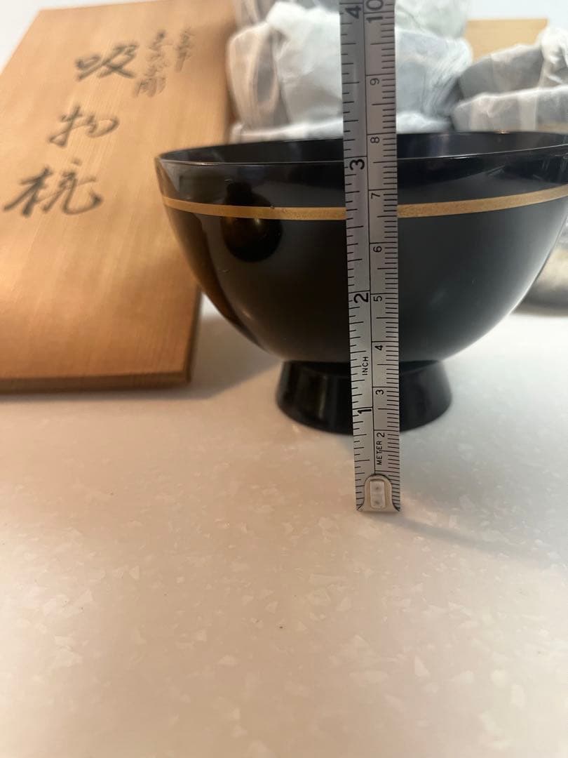 【希少】【新品・未使用品】輪島塗　しのぶ彫り　お椀　5客