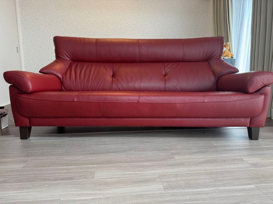 【最終値下げ】3人掛けソファ　リジイD 赤