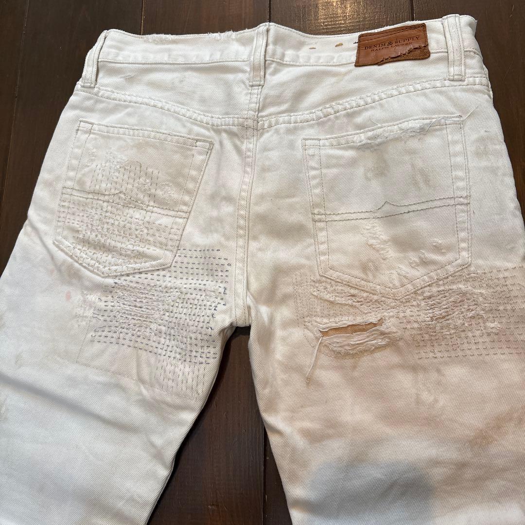 希少 生産中止 DENIM & SUPPLY ラルフローレン クラッシュデニム