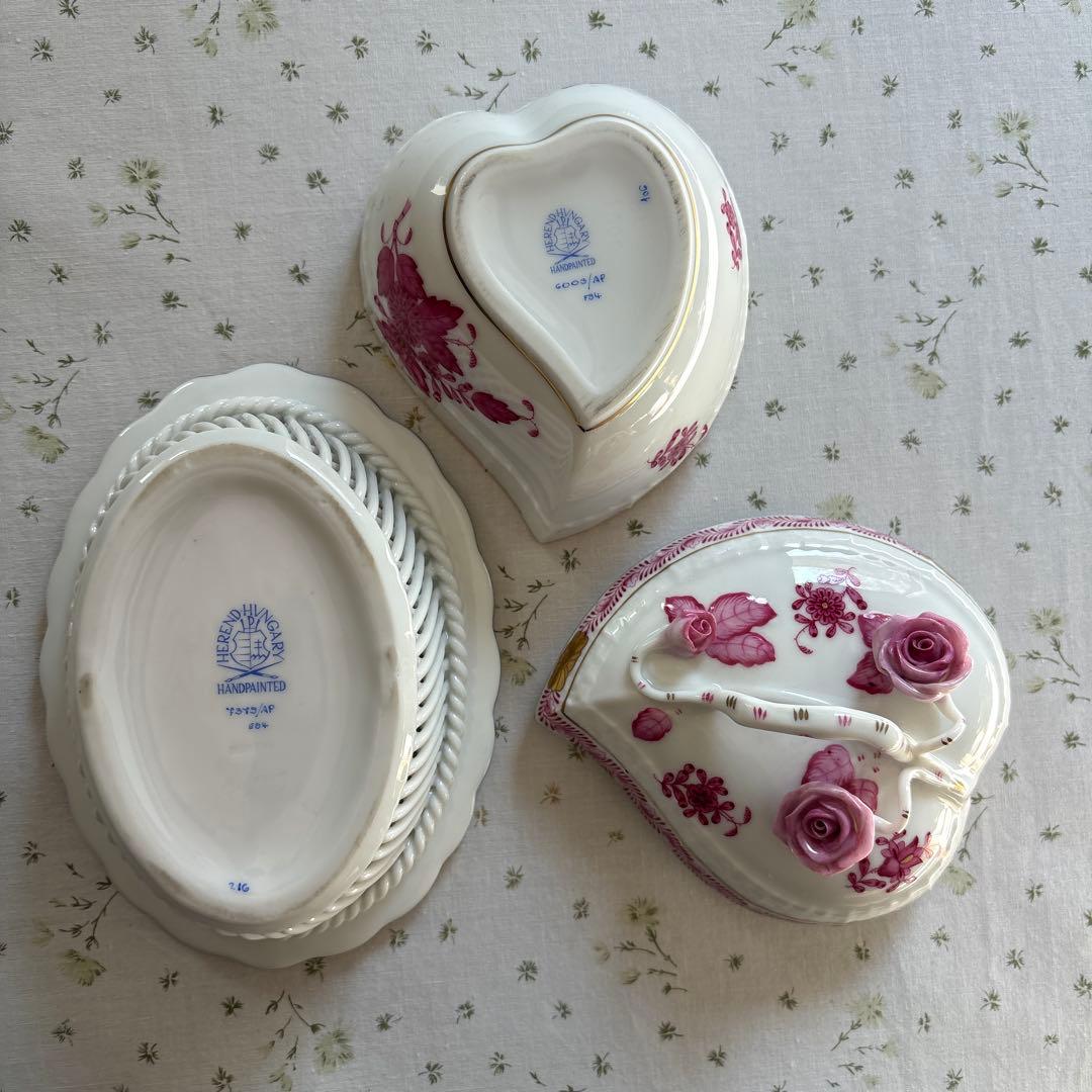 HEREND ヘレンド花柄 菓子入れ セット