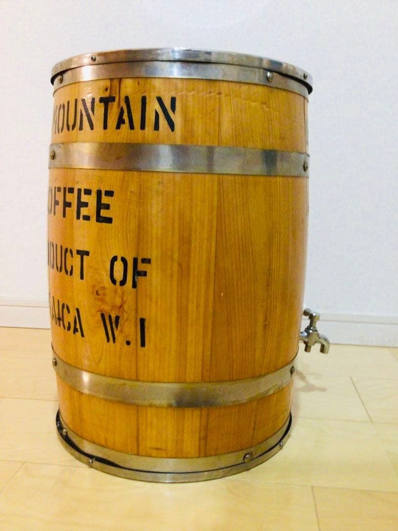 業務用 アンティーク 氷冷式アイスコーヒーサーバー 木樽型 店舗什器