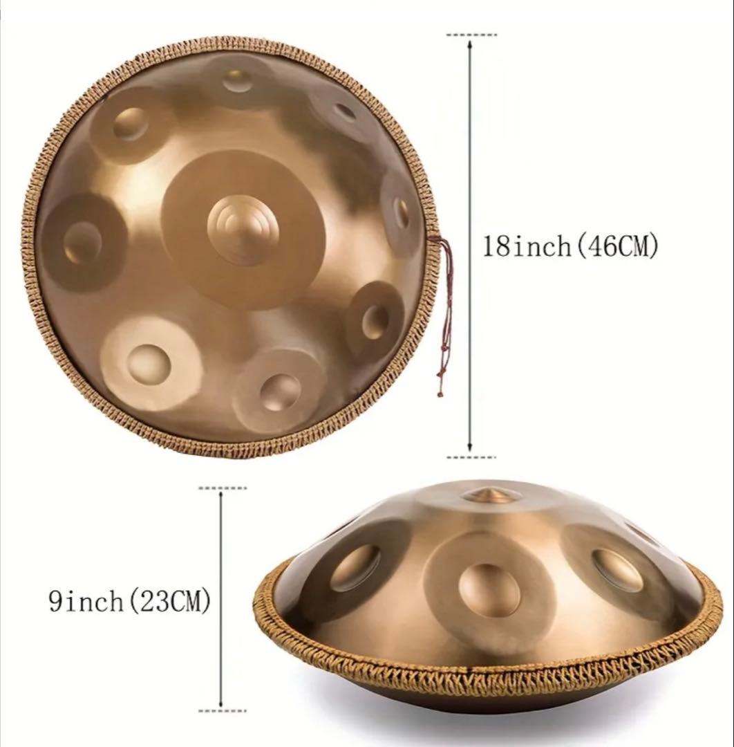 スティールドラム　ハンドパン　スタンド、ケース付き　タングドラム