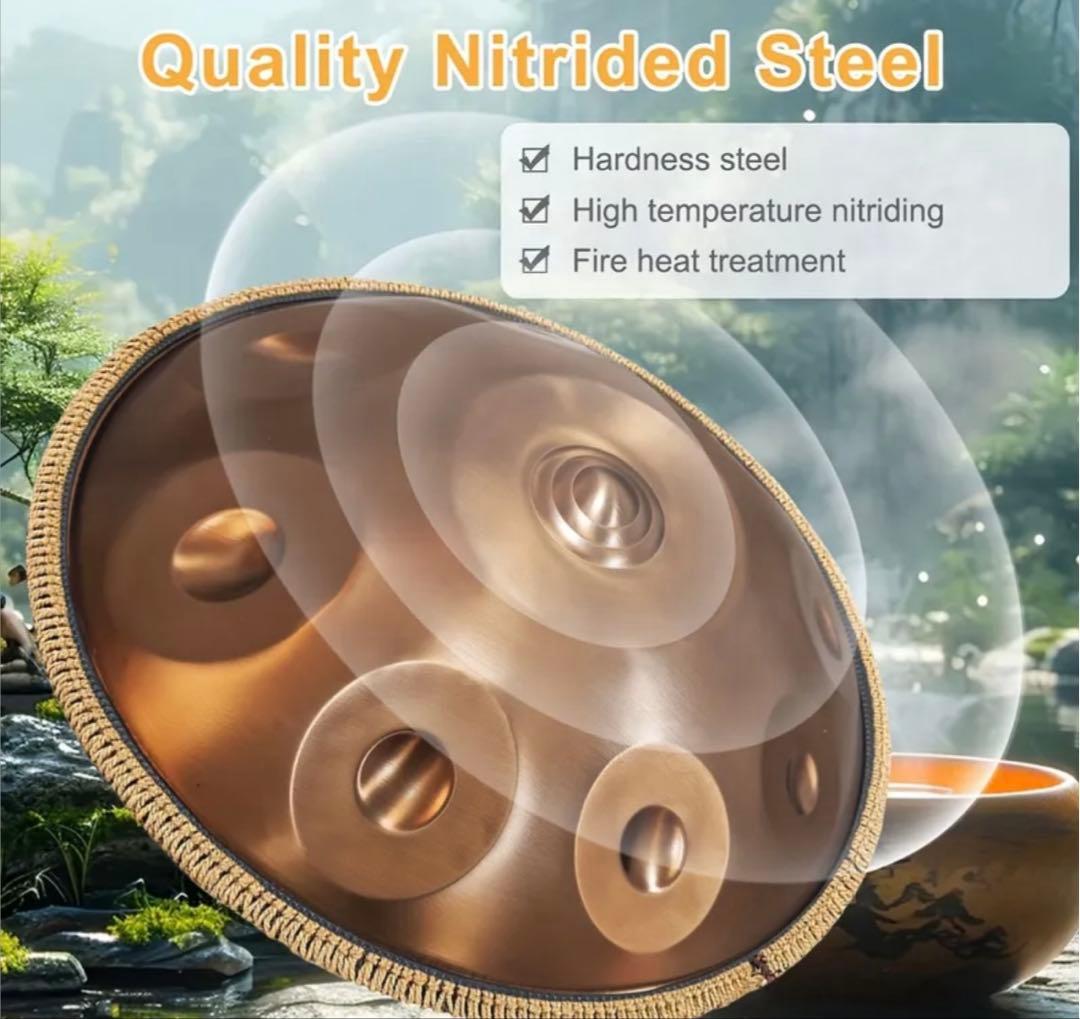 スティールドラム　ハンドパン　スタンド、ケース付き　タングドラム