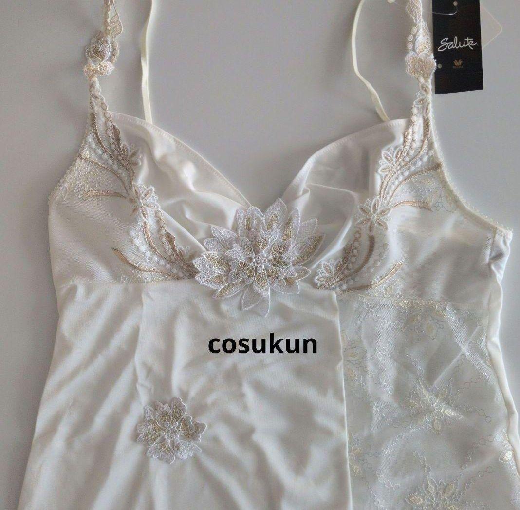 ワコール サルート 風花 スリップ Ｍ 丈80 アイボリー 定価18700