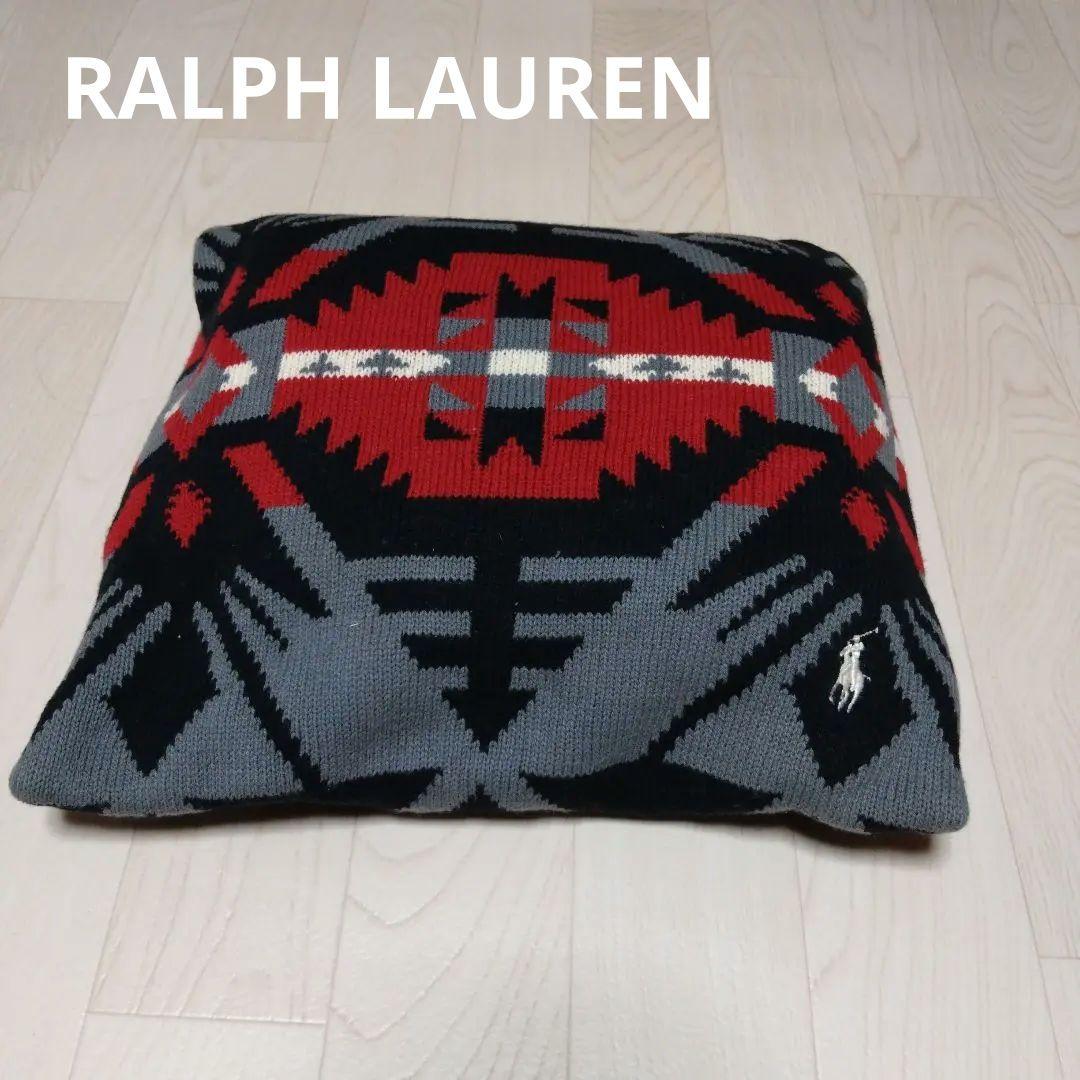 RALPH LAUREN インディアンジオメトリック クッション ひざ掛け