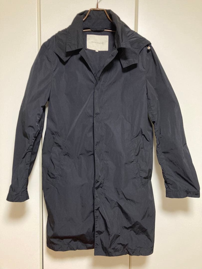 MACKINTOSH ブラックフード付きレインコート　サイズ40