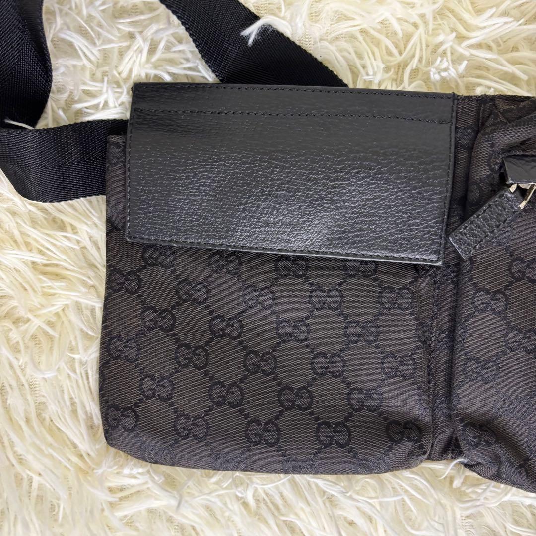 GUCCIグッチ⭐︎ボディバッグ⭐︎GGパターン⭐︎ブラック⭐︎