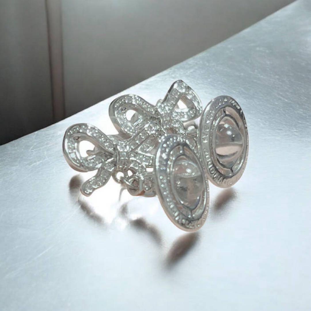 Vivienne Westwood リボンスモールオーブピアス クリア