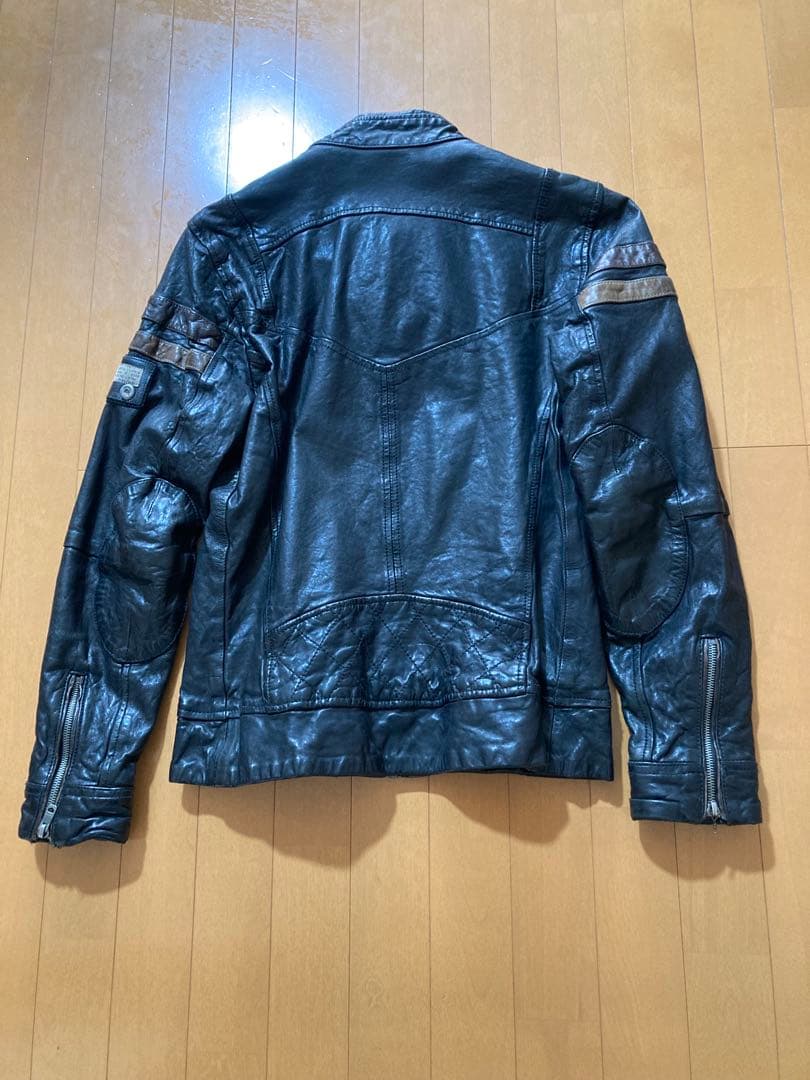 ディーゼル　羊革レザージャケット　革ジャン　S