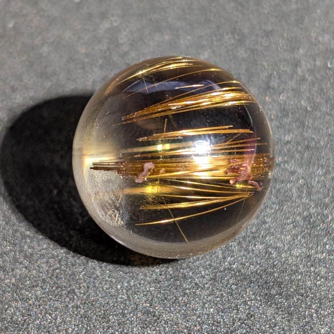 一点物 タイガータイチンルチルスフィア 18ミリ クリスタル台座 最強金運