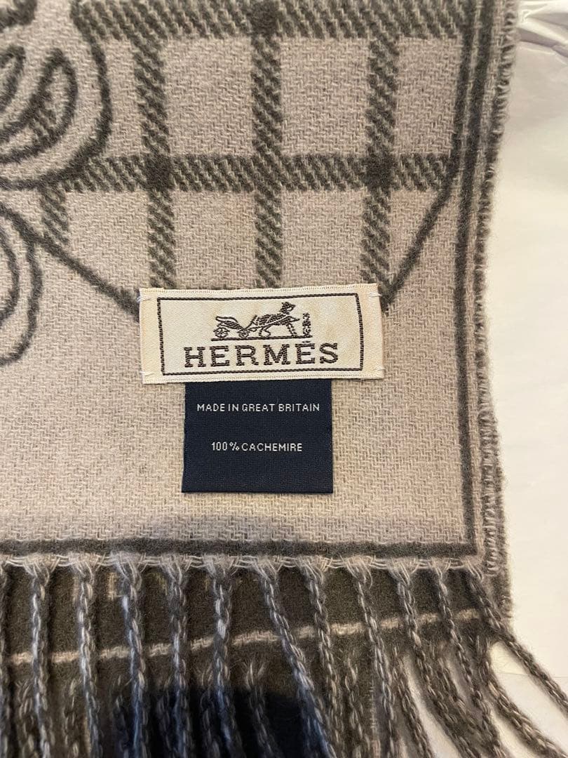 HERMES カシミヤマフラー 《カマイユ》