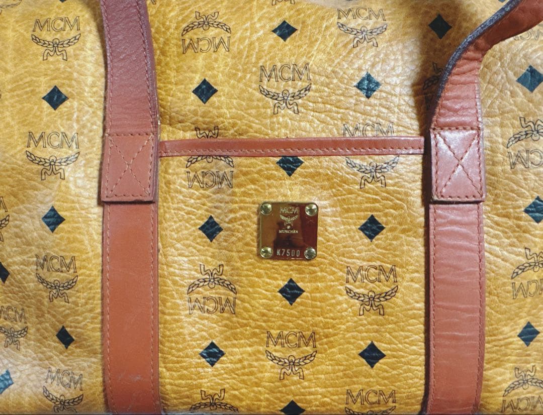 MCM ロゴプリント ボストンバッグ