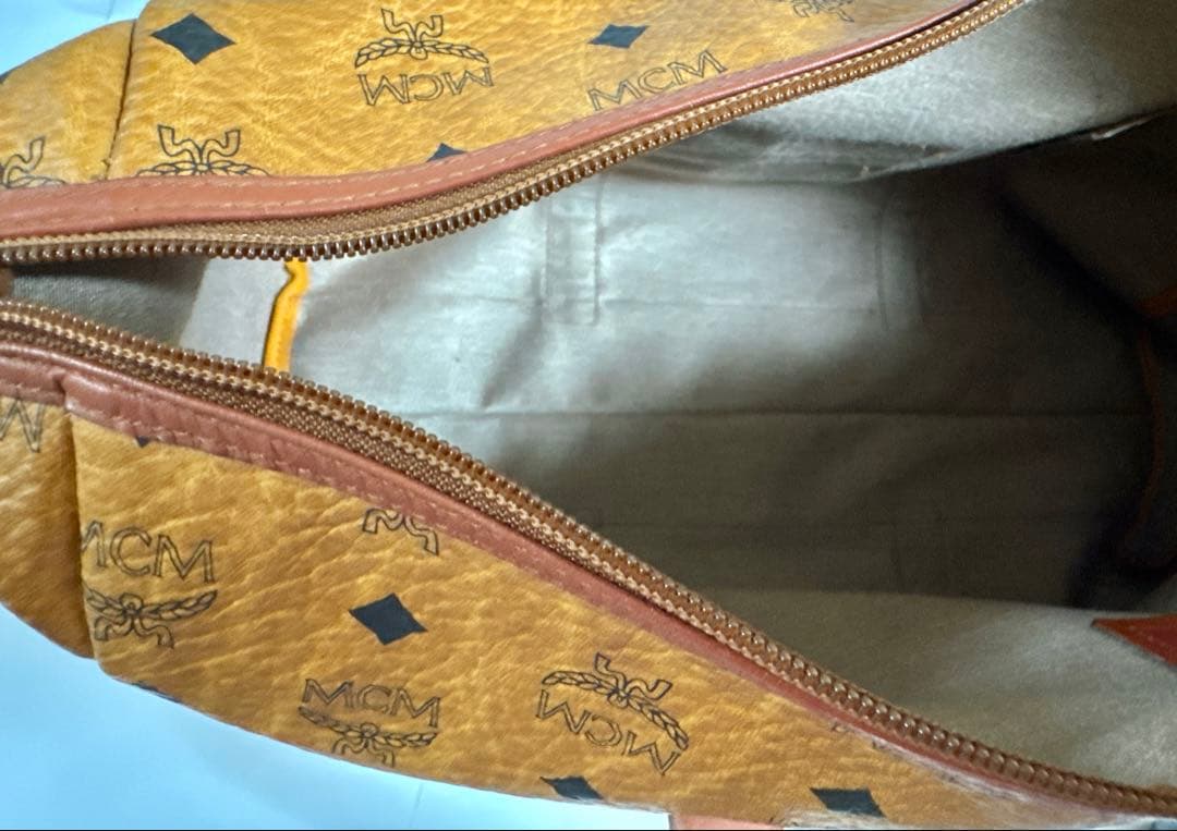 MCM ロゴプリント ボストンバッグ