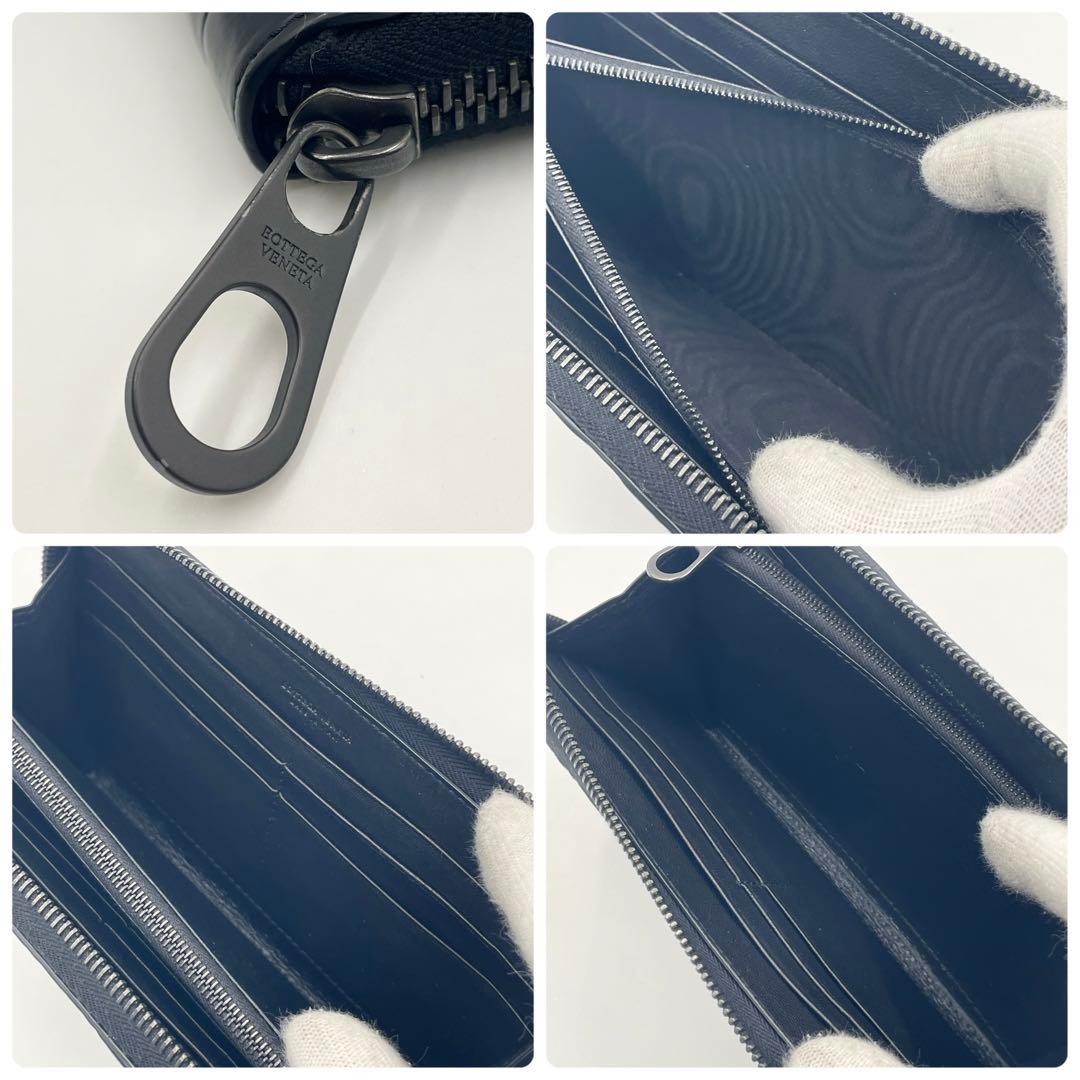 【未使用級】ボッテガ オーストリッチ×リアルクロコダイル ジッピーウォレット黒