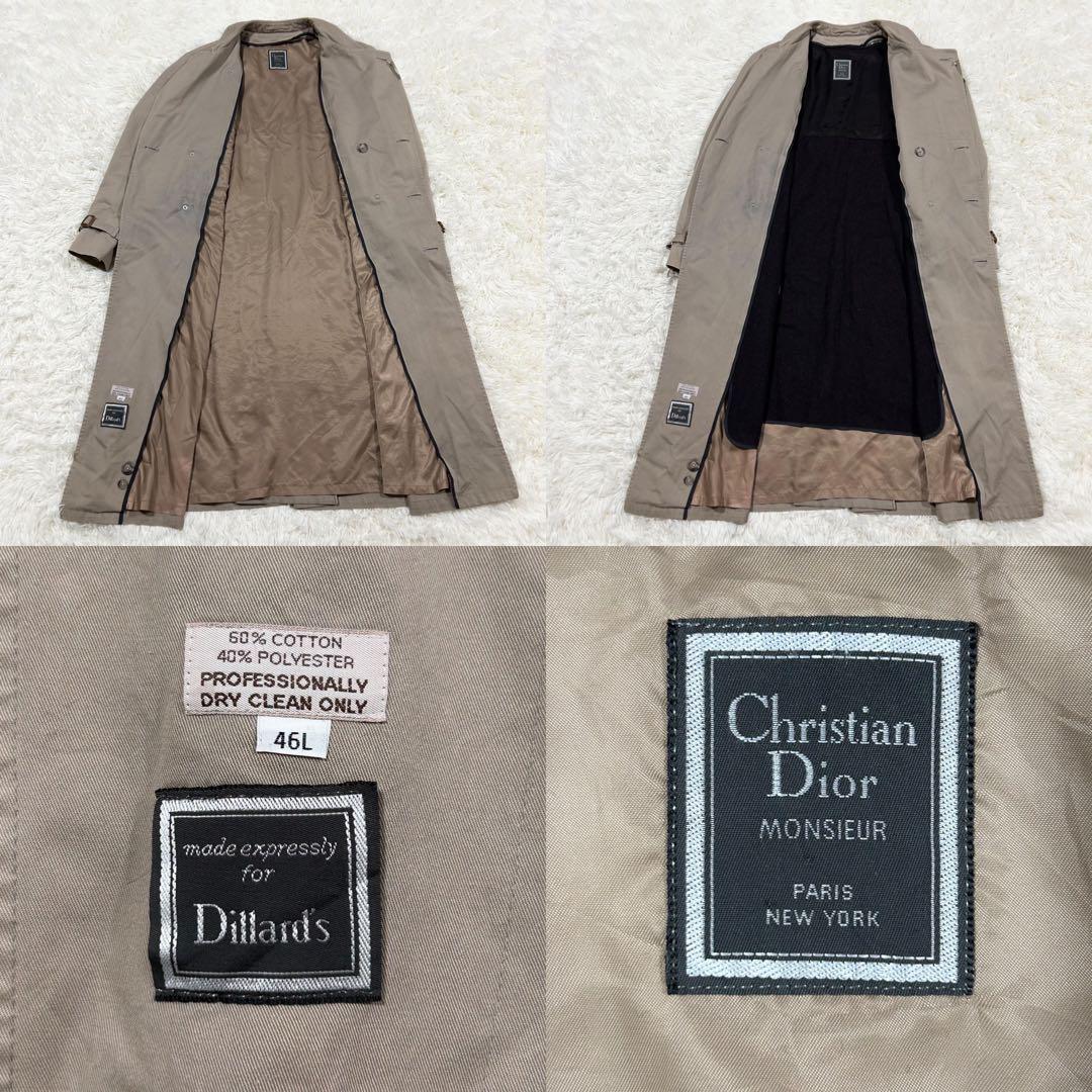 極美品　Dior トレンチコート46L マキシ丈　ロング丈　メンズXL ライナー