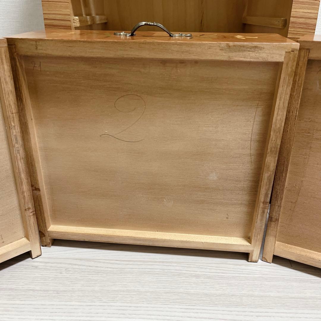 希少 高級 イタリア製 象嵌 チェスト 3段 サイドチェスト 真鍮装飾 天然木