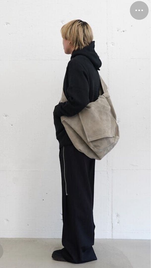 SEVEN BY SEVEN レザーショルダーバッグ グレー　新品