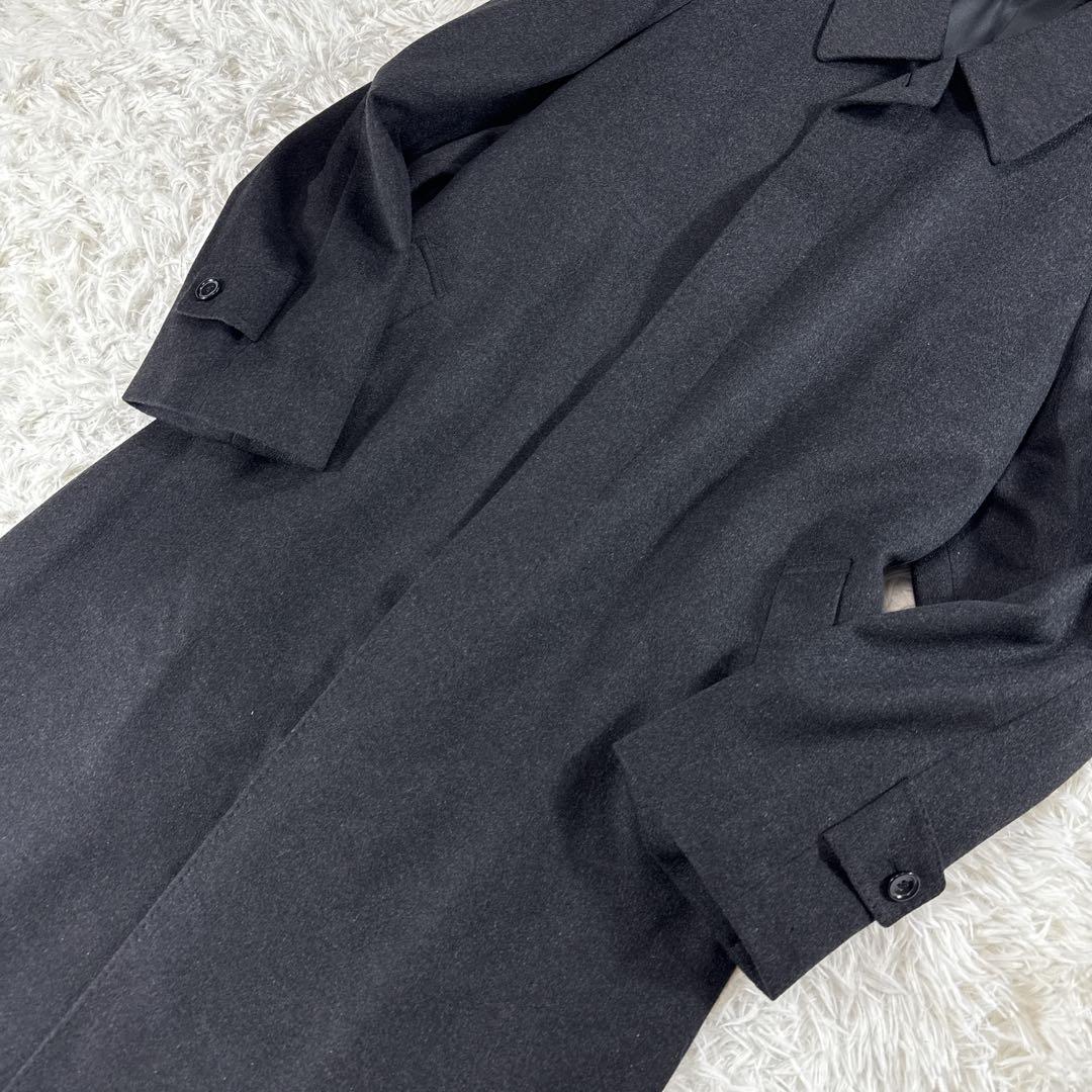 【大きいサイズ】ヴィンテージ カシミヤ100% ステンカラーコート AB8 美品