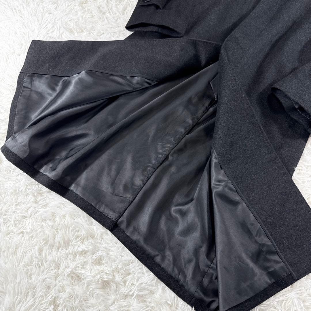 【大きいサイズ】ヴィンテージ カシミヤ100% ステンカラーコート AB8 美品