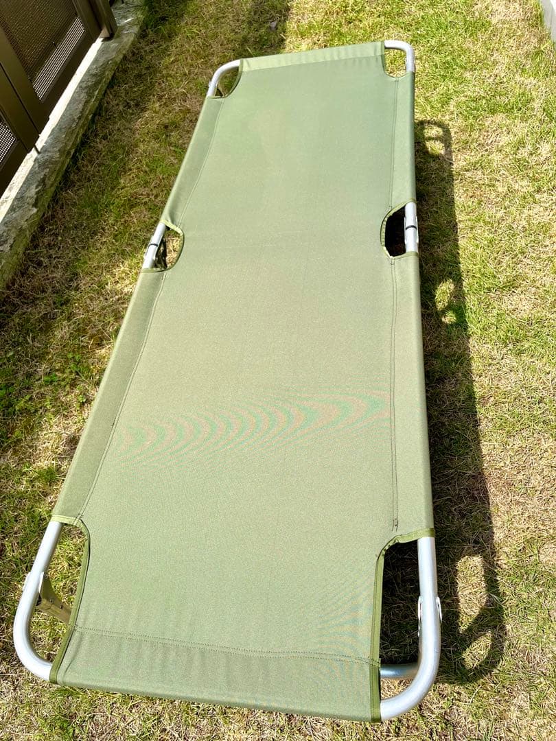 米軍放出未使用品 折りたたみ式コット 簡易ベッド アルミフレーム 軽量 ラスト