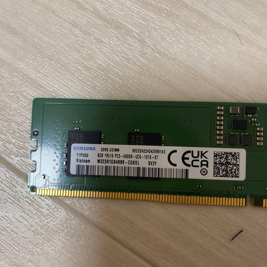 メモリー8GB 1Rx16 PC5-4800B-UCO-1010-XT