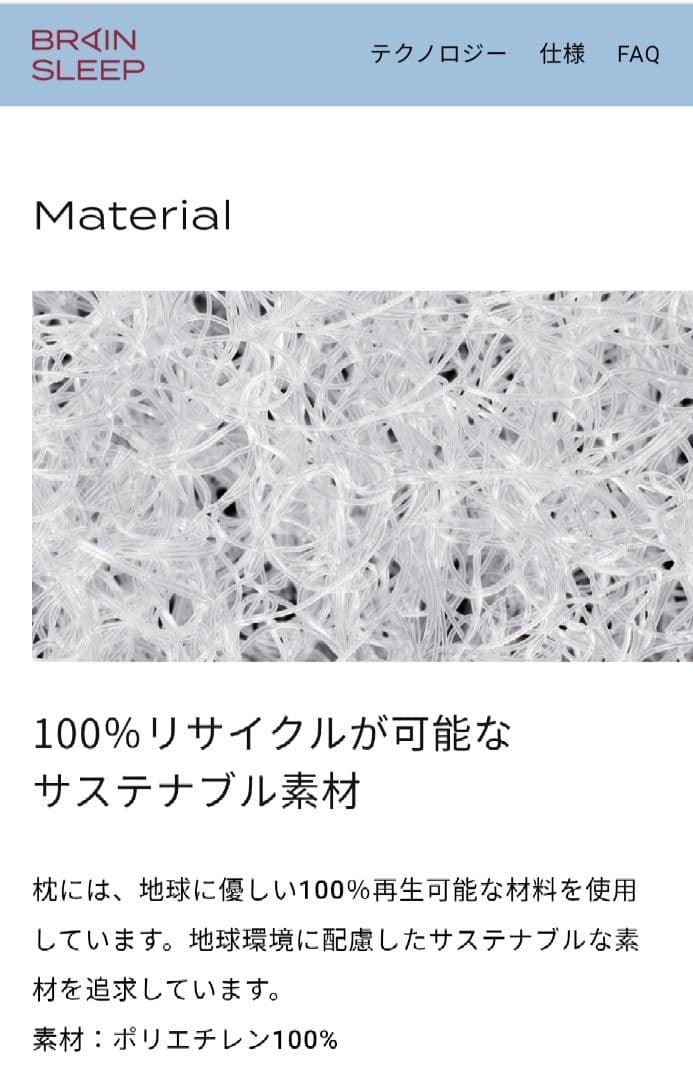 BRAIN SLEEP PILLOW / ブレインスリープピロー /スタンダード
