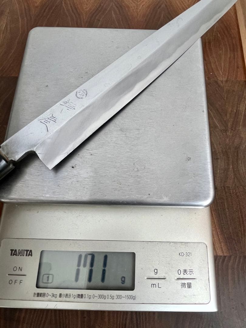 鍔屋　柳刃　刺身　9寸　270mm 包丁　白鋼　和包丁　合羽橋　和食