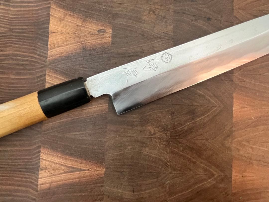 鍔屋　柳刃　刺身　9寸　270mm 包丁　白鋼　和包丁　合羽橋　和食