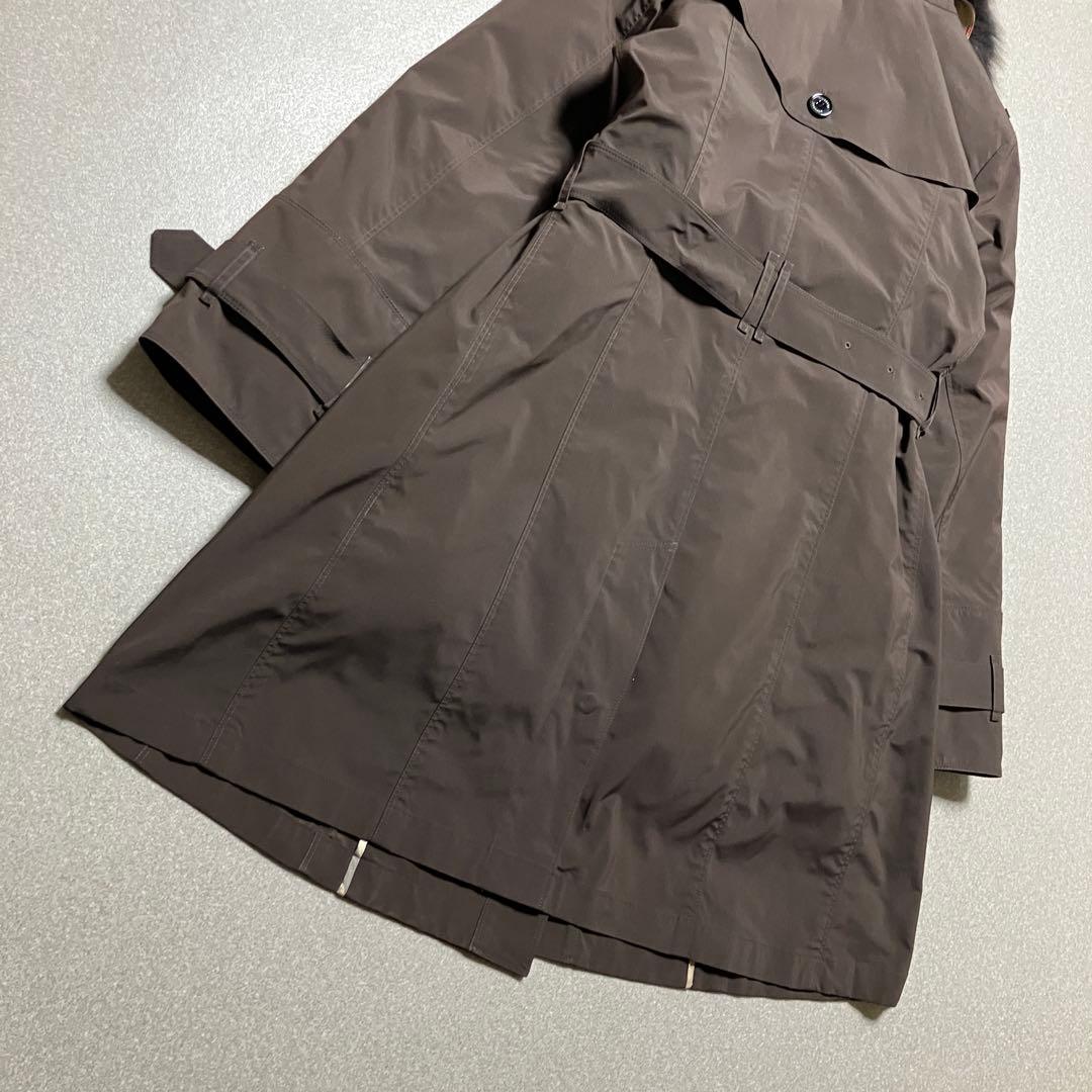 希少✨バーバリーロンドン 46 ファー付きトレンチコート メガチェック 5way