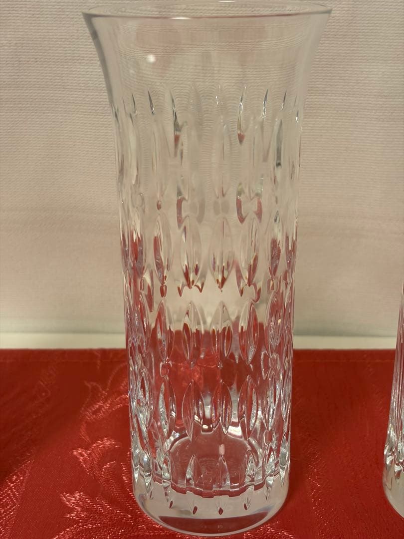 バカラ ベース　花瓶 フローラベース　 オルガン グレイン ビゾー
