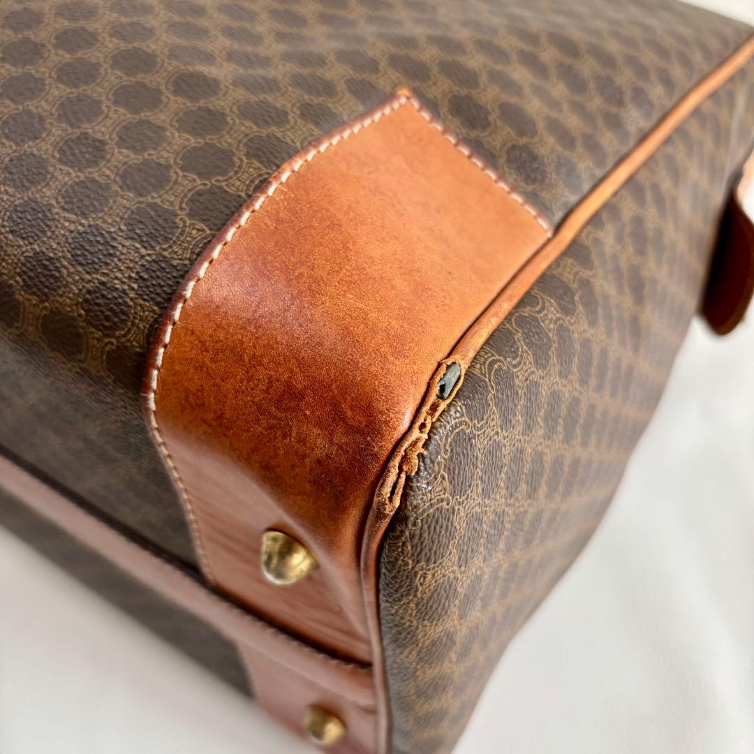 【セリーヌ】CELINE ボストンバッグ マカダム柄 旅行かばん オールド