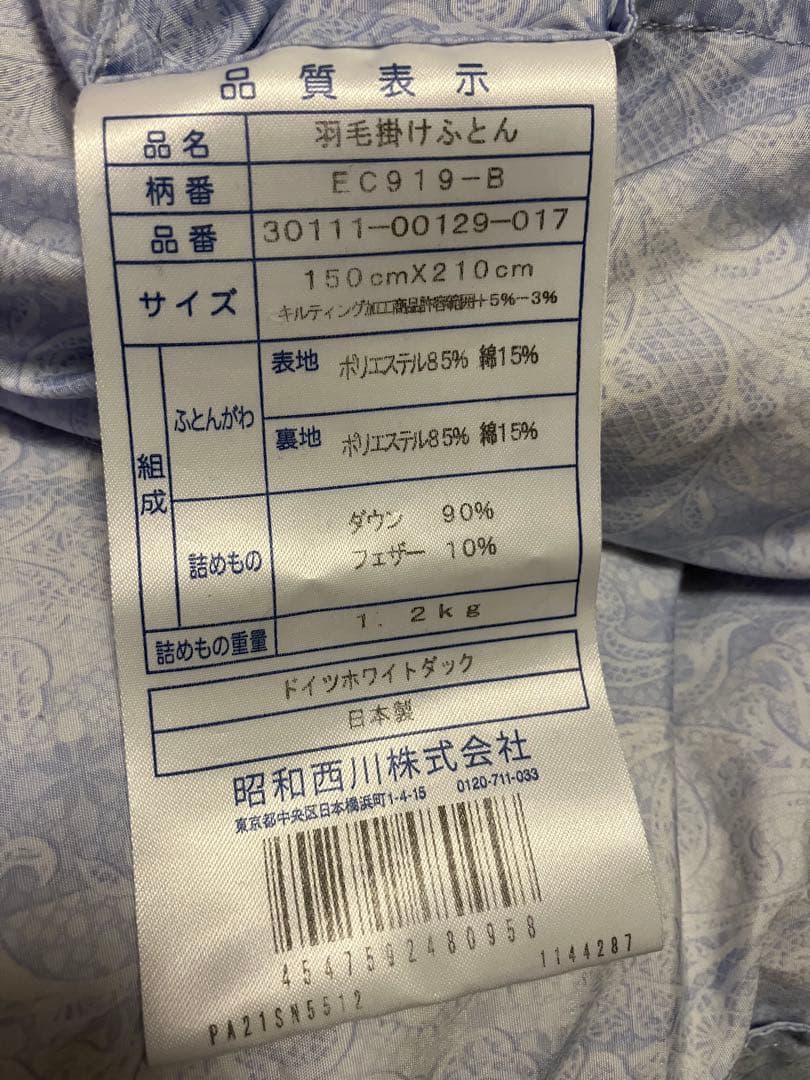 昭和西川美品！33000円相当！ 敷き布団＆掛け布団セット