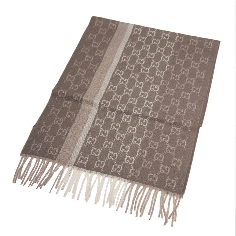 ❤美品箱付き❤GUCCI マフラー ショール スカーフ❤最高級カシミア❤ベージュ