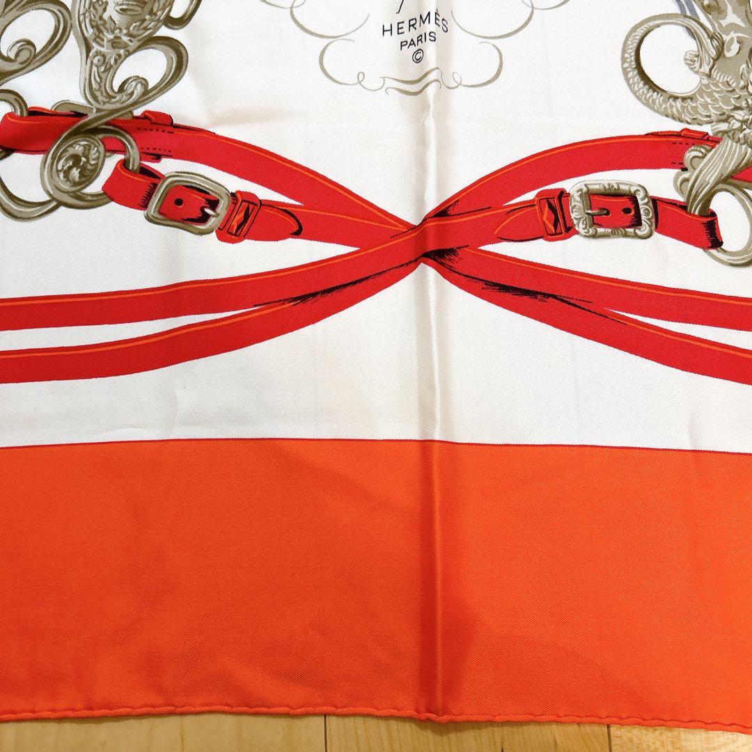 エルメス HERMES カレ90 Brides de Gala 馬具 レッド