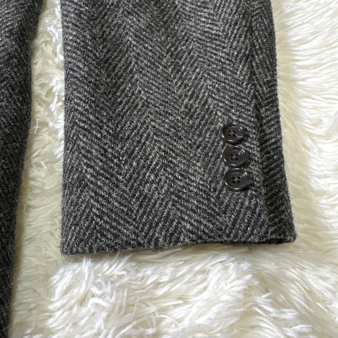 極美品✨HarrisTweed ハリスツイード　ミドル丈　ステンカラーコート