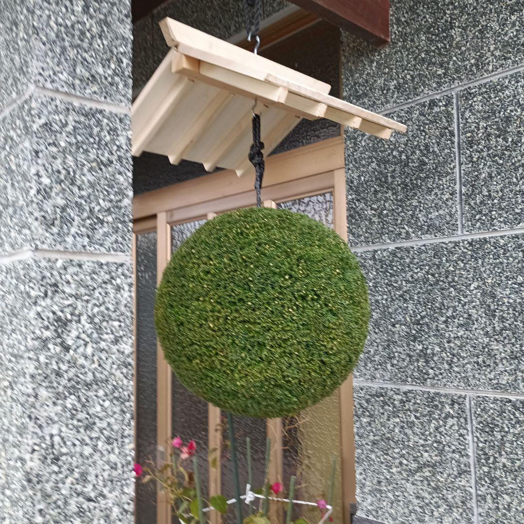杉玉　直径37ｃｍ　屋根付き