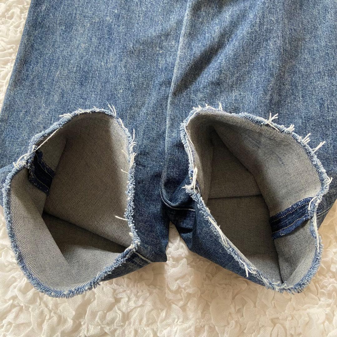 YANUK Lea ボーイズストレート 26インチ カットオフ ストレッチ