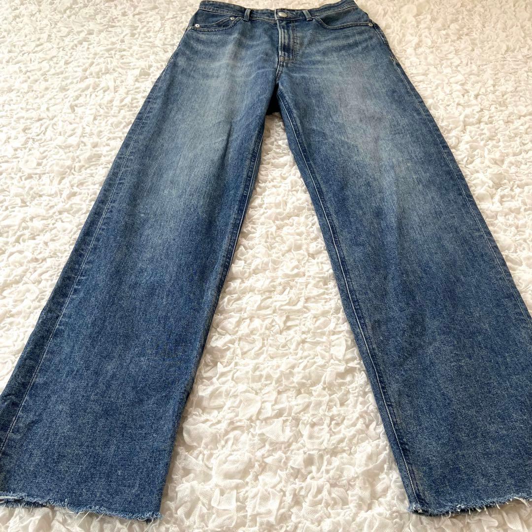 YANUK Lea ボーイズストレート 26インチ カットオフ ストレッチ