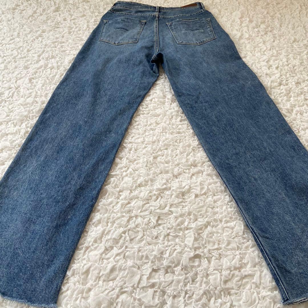 YANUK Lea ボーイズストレート 26インチ カットオフ ストレッチ