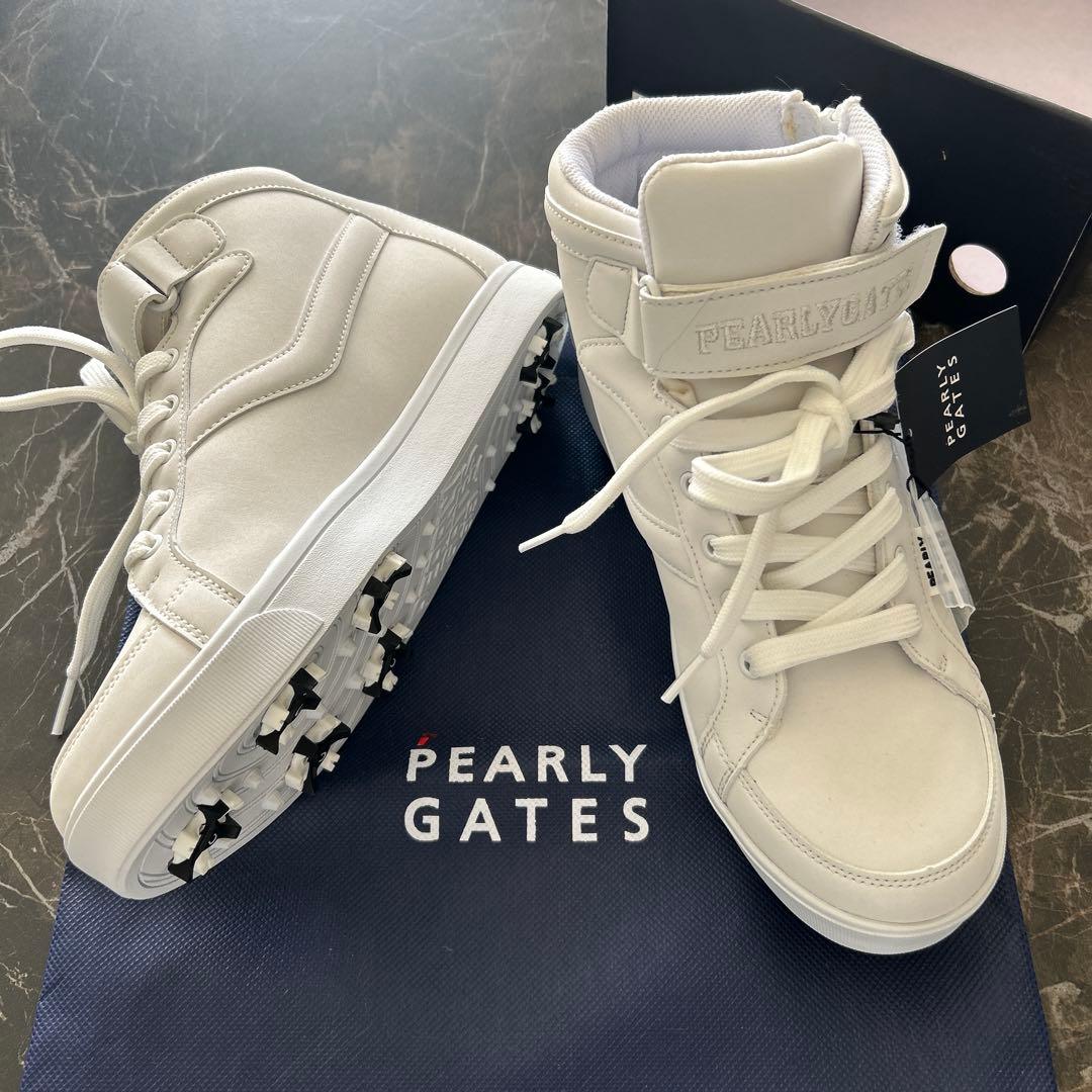 PEARLY GATES ゴルフシューズ 89 ホワイト　24.5cm