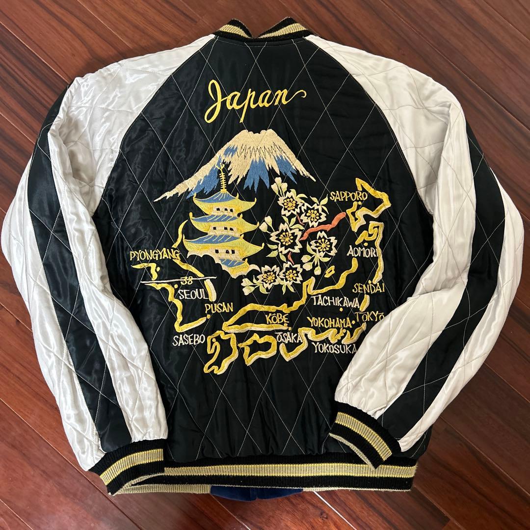 テーラー東洋　別珍×サテンキルト・リバーシブルスカジャン　L